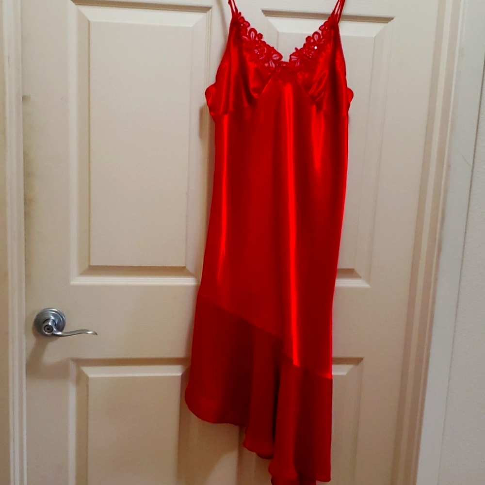 Blossom red lingerie gown